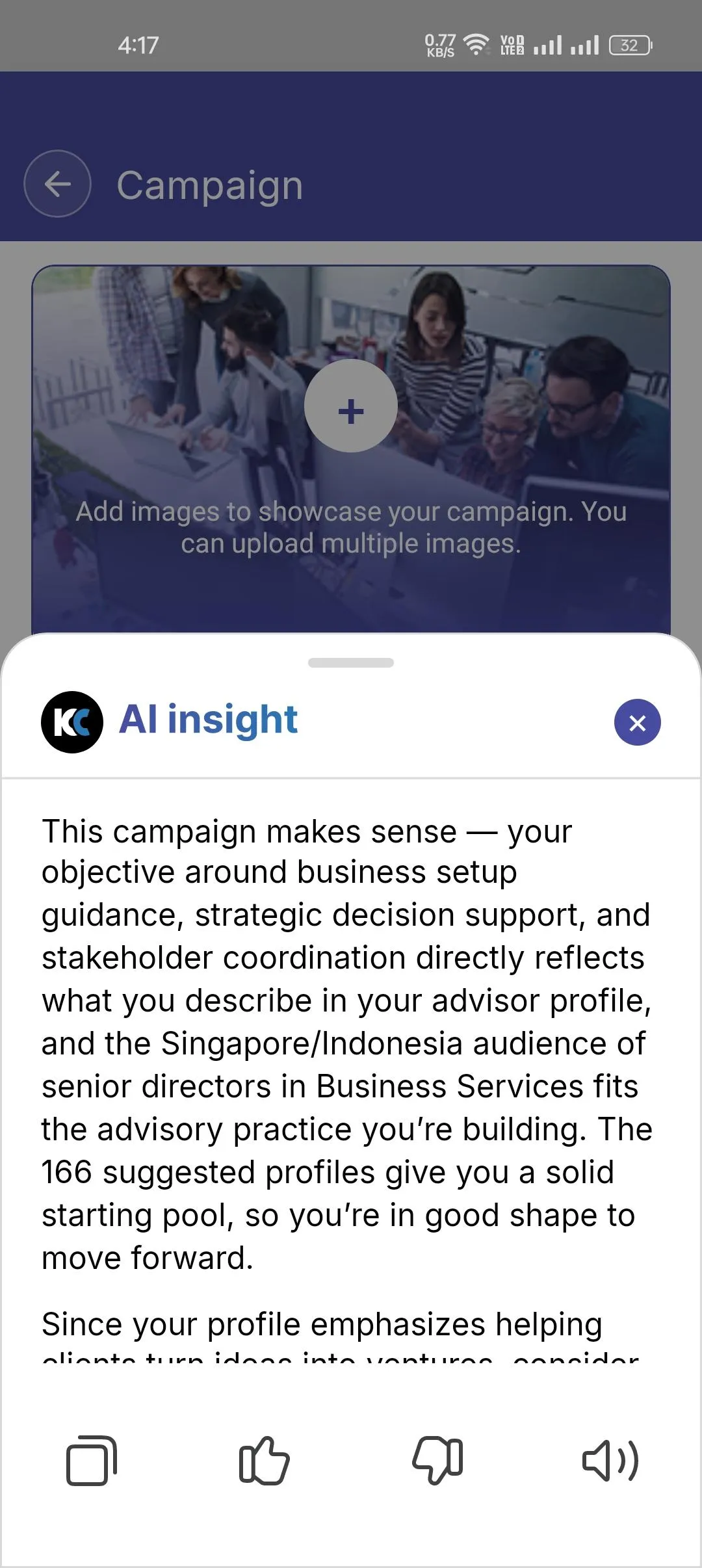 AI Sales Intelligence Platform mobile product screen 2